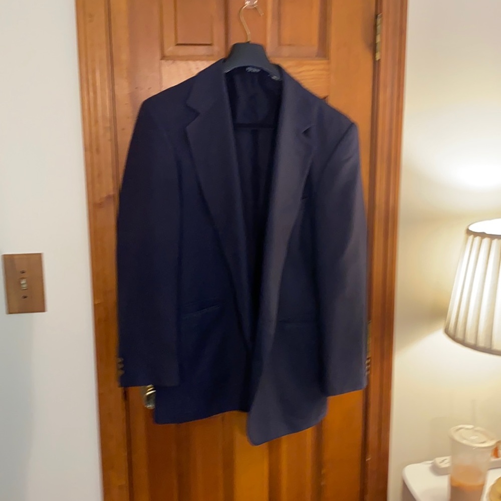 Navy blue haggar coat size 42L
